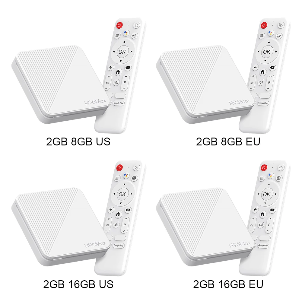 Set Top Box 4K 2 ГБ ОЗУ 8 ГБ/16 ГБ ПЗУ HD Медиаплеер Android 14.0 WiFi BT Четырехъядерный видеоприставка H313 Android TV Box