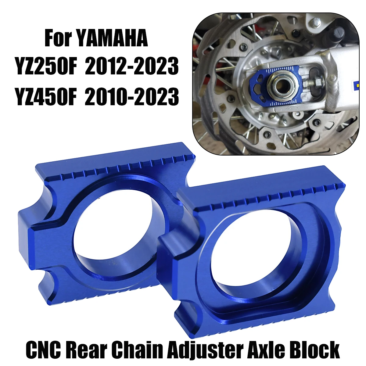 Motocross Rear Axle Block Chain Adjuster For Yamaha YZ250F 2012-2023 YZ450F 2010-2023 2022 2021 2020 YZ 250F 450F YZF 250 450