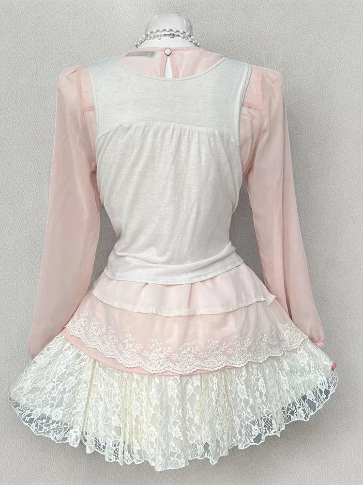新しいヴィンテージ風和菓子柄レディース3点セット 長袖トップ - Vintage Fashion Subculture のレビューと価格