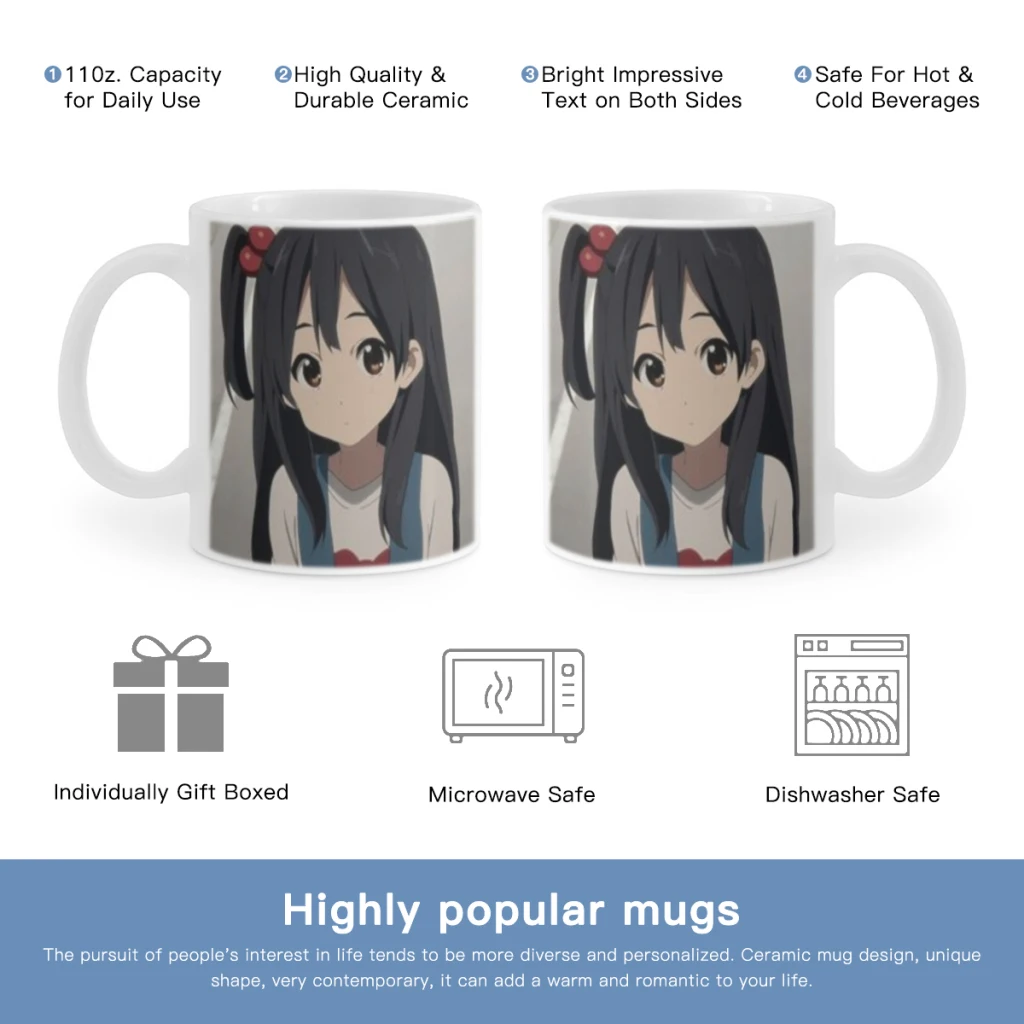 

T-Tamako Market Anime Free shipping Ceramic Cup Coffee Oatmeal Breakfast Cup Creative Personality Mug