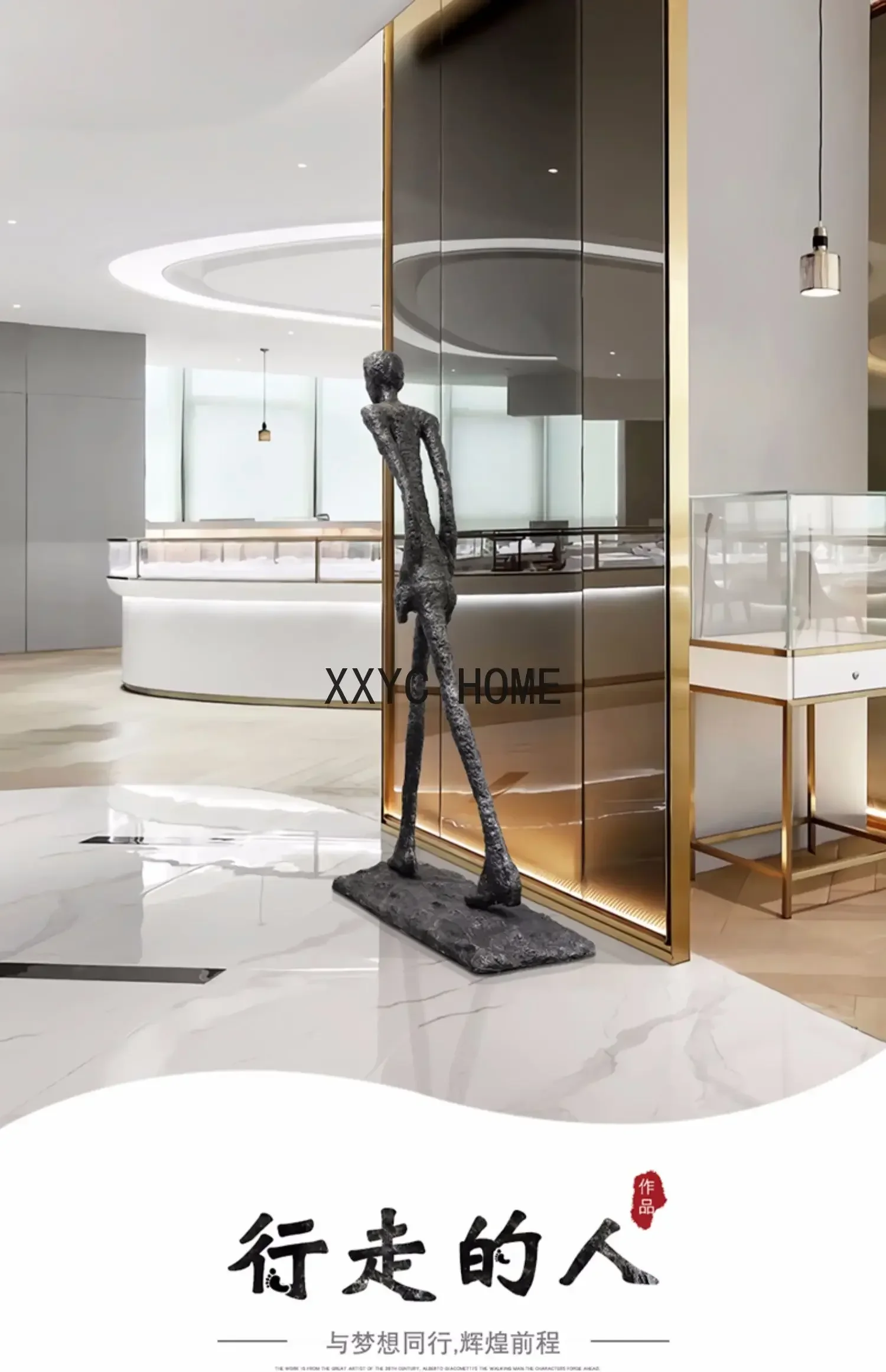 Hotel Lobby Sculpture Model Room Creative Character Floor Ornaments Soft Furnishings Crafts