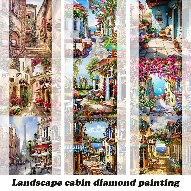 5d neue Kollektion Diamant stickerei Straßen landschaft Mosaik Kunst Kits hängen Gemälde im
