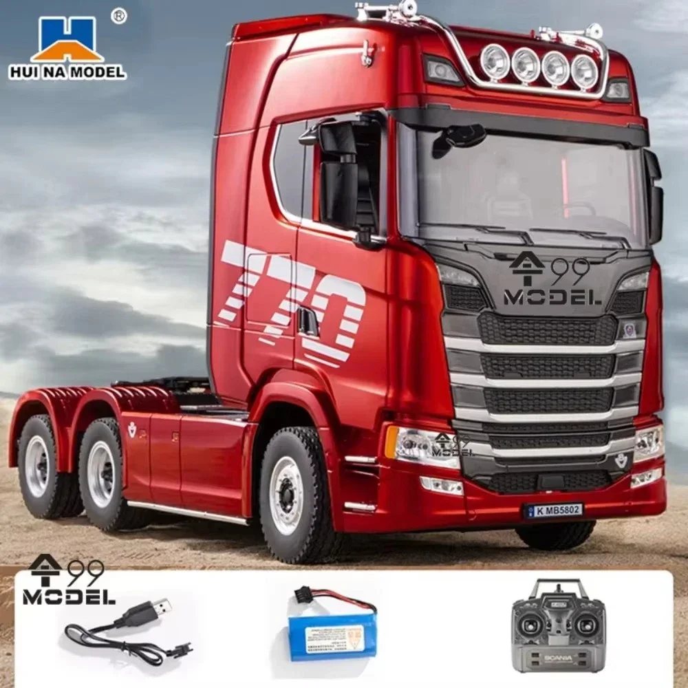 HUINA 1501 770S 1/18 RC Tractor 2.4G Radio 19 Kanaals RC Techniek Trailer Truck met Verlichting en Geluidssysteem RC Auto Model Speelgoed
