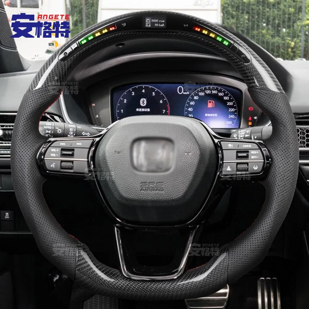 

Suitable for Honda 11th generation Civic intelligent LED carbon fiber hand sewn steering wheel