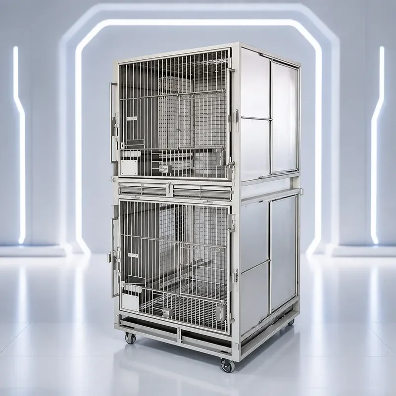 304 Stainless Steel Double Layer Monkey Cage for Pet Inpatient Transportation and Experimental Use Wholesale