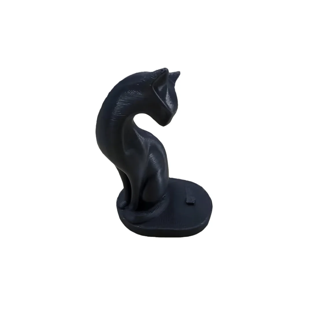 3D Printed Black And White Cat Couple Sculpture Detachable Elegant Home Office Decoration Creative Gift for Lovers