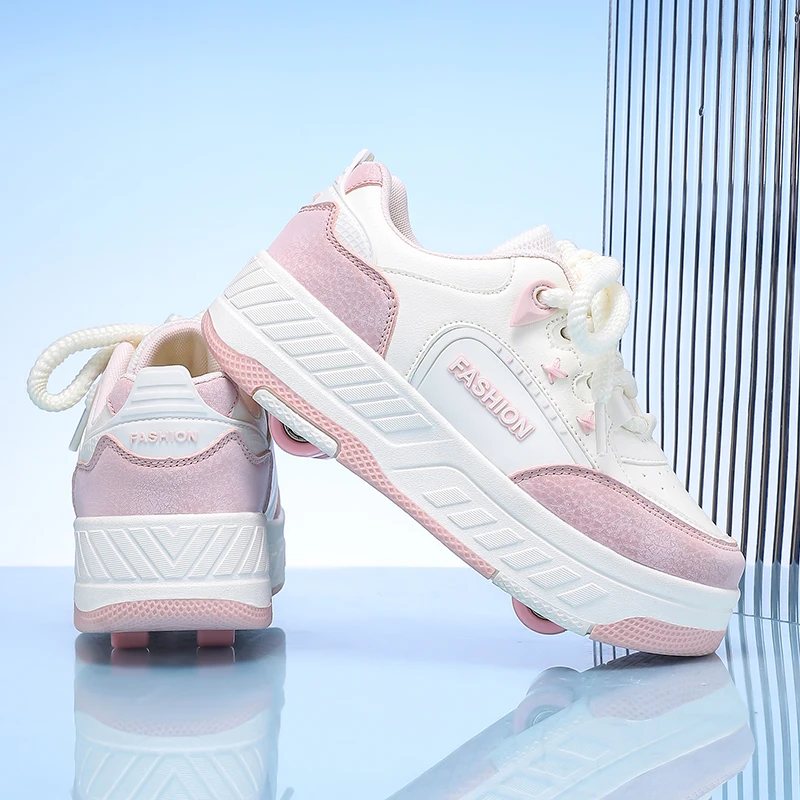 

New Viral Kids' Heelys: 4-Wheel Roller Shoes (Girls), 2-Wheel (Boys), Student Transformable