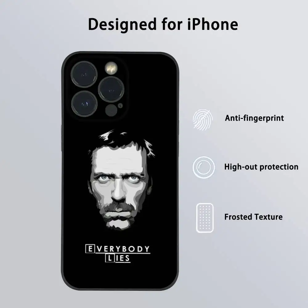 Dr H-House Phone Case For iPhone 16 15 14 13 Pro Max Plus Mini Frosted Soft Shell Funda Shockproof Cases