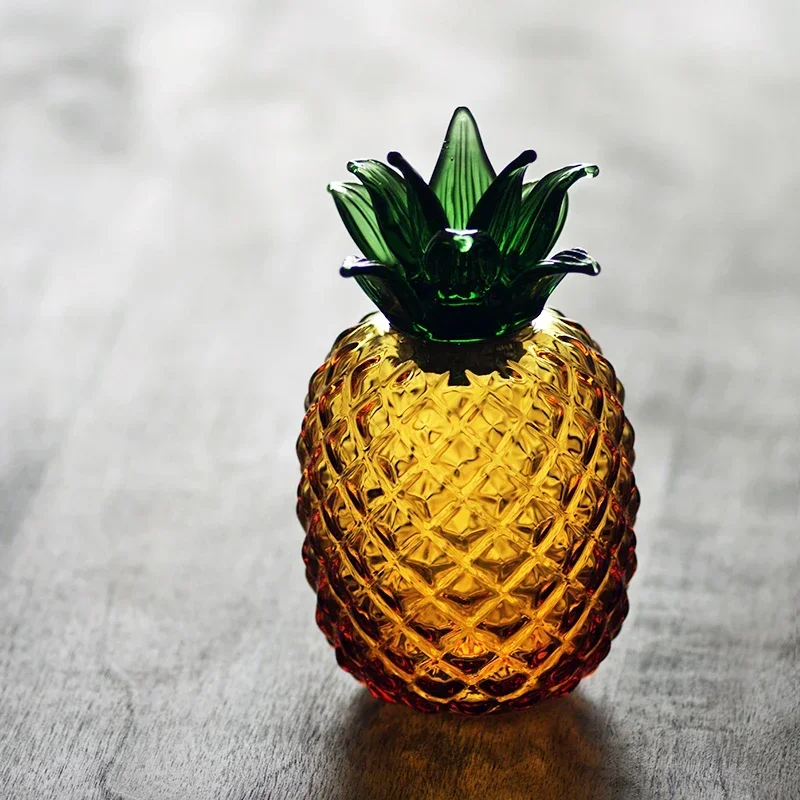 Creative heat-resistant glass jar pineapple