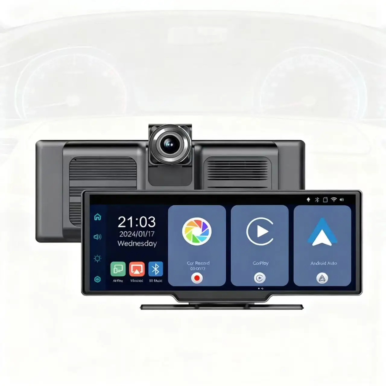 

Portable 9.3 Inch 2.5D In-Cell IPS Touchscreen Wi-Fi Enabled Windshield-Mounted Carplay Android Auto Capable Car Monitor