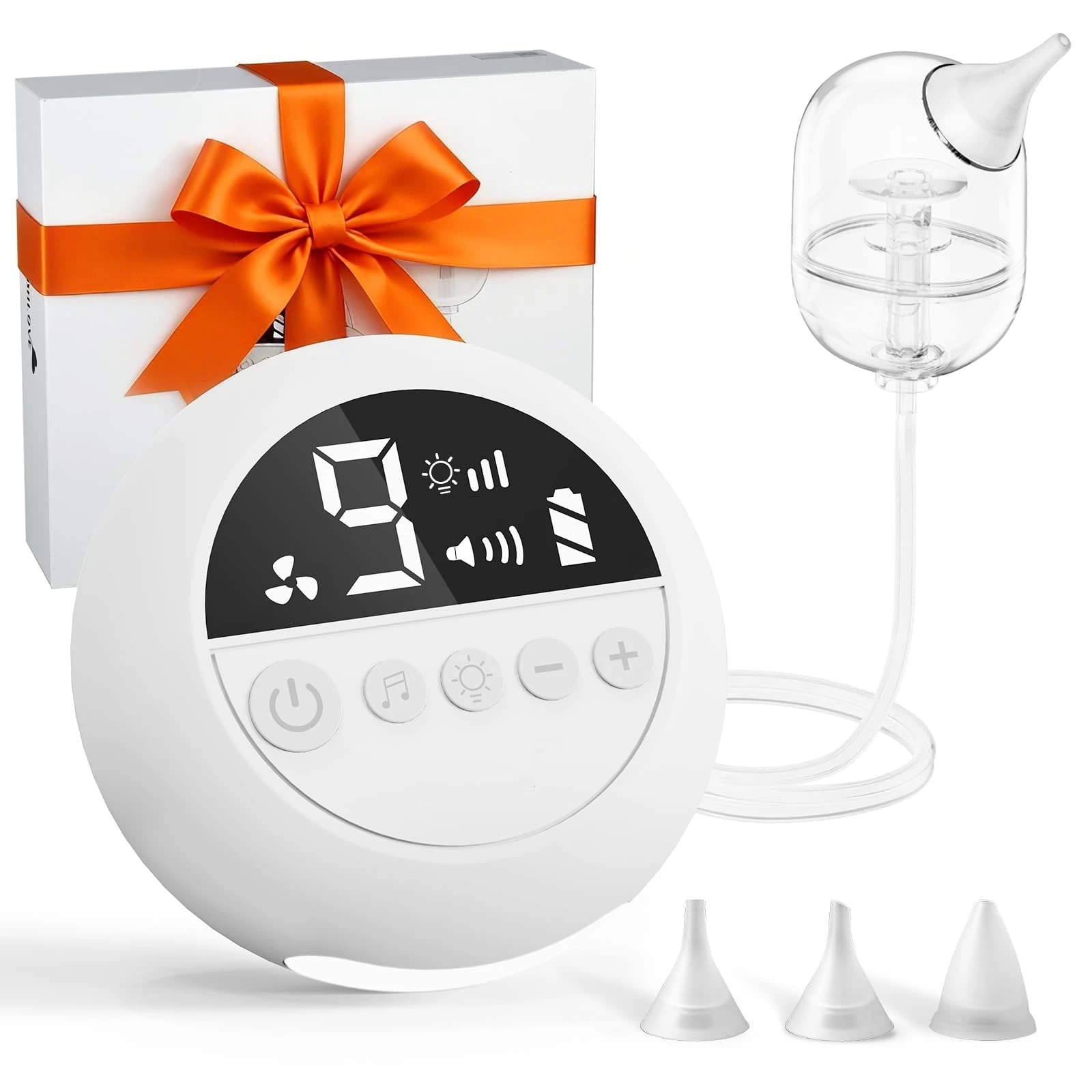 Nasal Aspirator for Baby, Hospital-Grade Electric Nose Suction for Baby with 9 Levels Suction, Baby Nose Sucker with Night Light