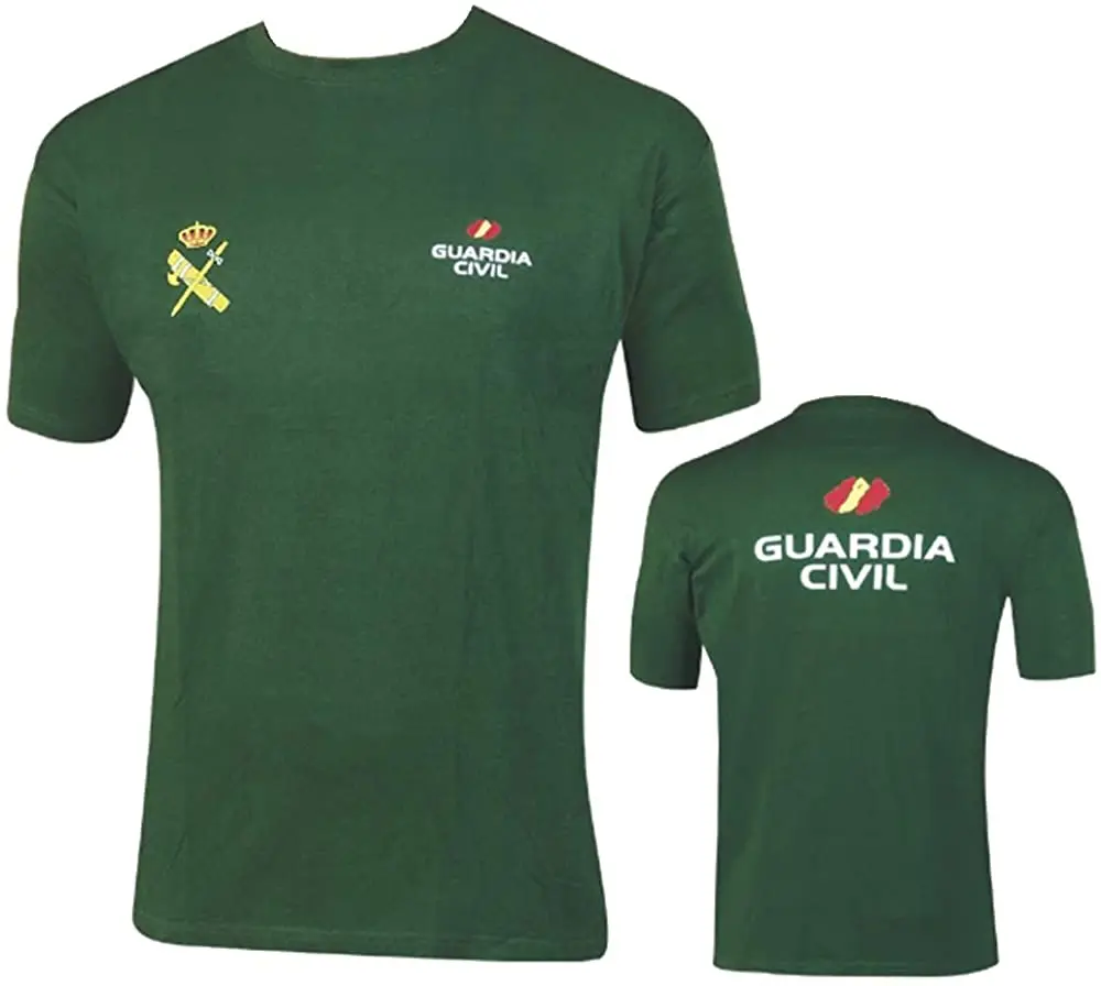 Camiseta Guardia Civil Española 100% Algodón De Alta Calidad, Cuello Redondo, Casual Top