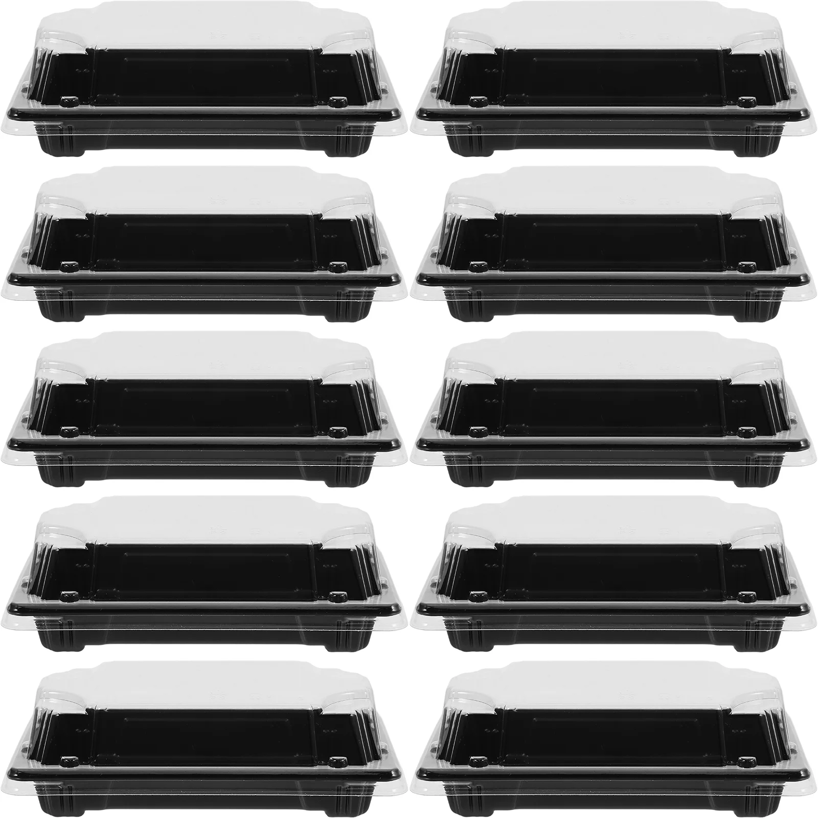 100pcs Sushi Box Packing Boxes Take Out Food Containers with Lids Packaging Bakery Takeout Disposable