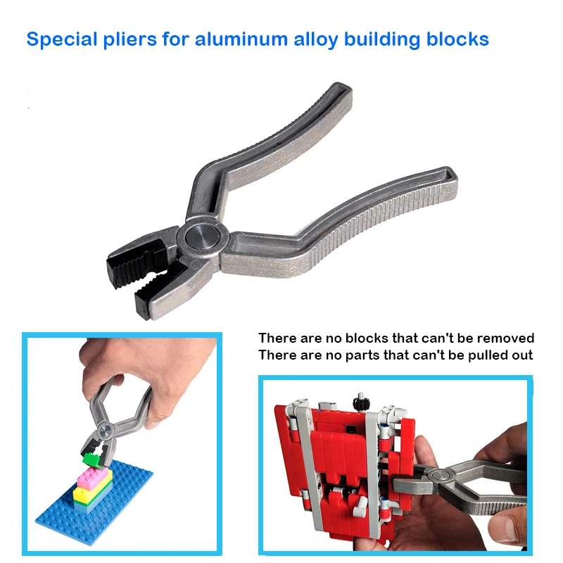 Building Blocks Disassembly Device Tool Brick and Axle Separator Brick Parts Tools Aluminum Alloy Removable Rubber Collet