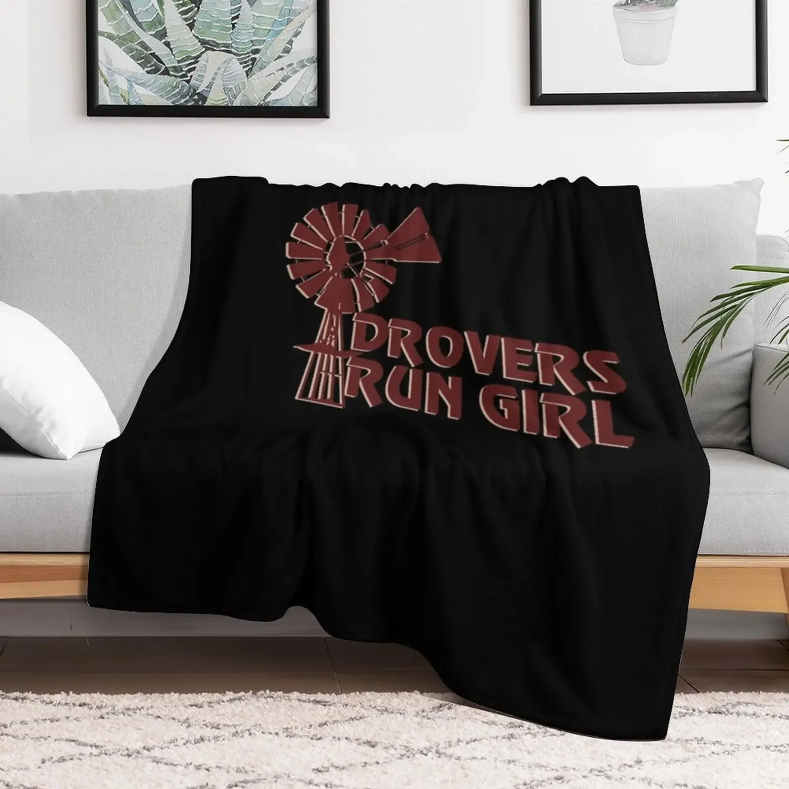 Drovers Run Girl 37 Throw Blanket for sofa Custom Blankets