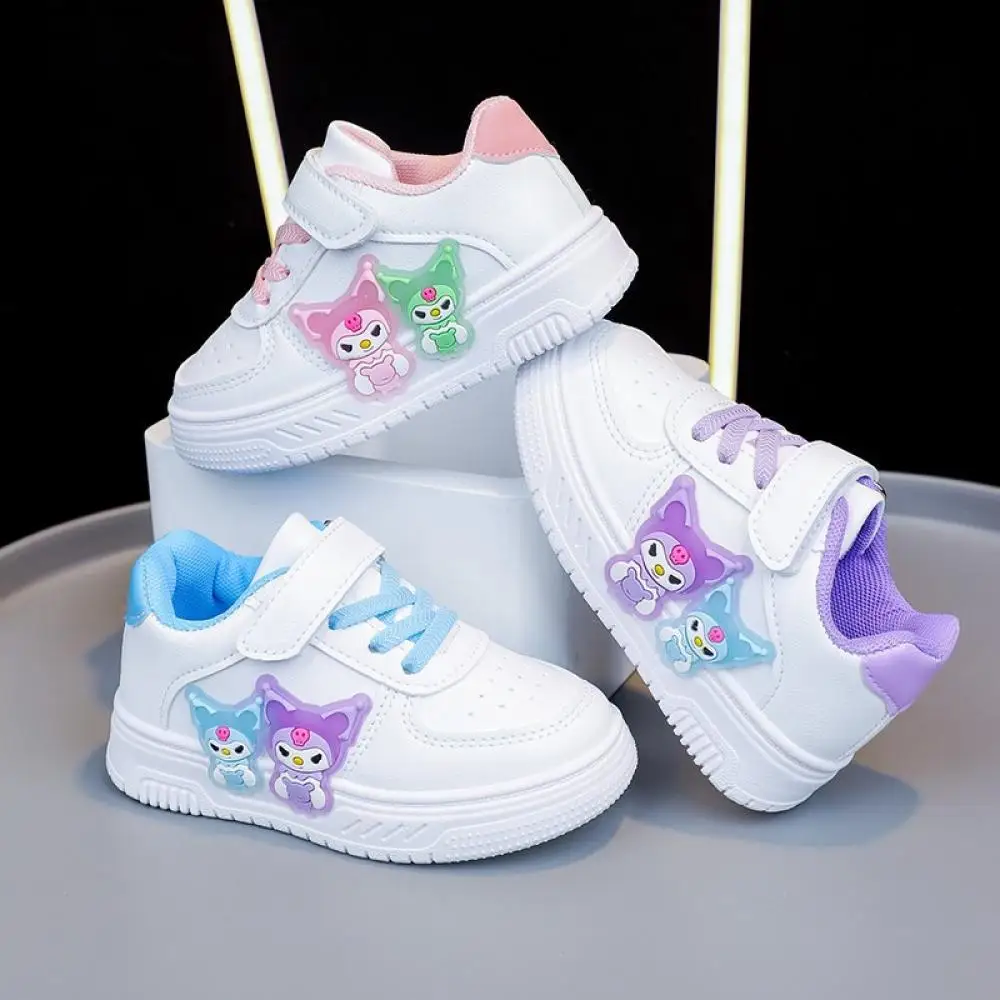 

Sanrio Children Cartoon Kawaii Kuromi Girls Casual Board Shoes Spring Autumn Sneakers Anti Slip Soft Sole Sports Running Shoes