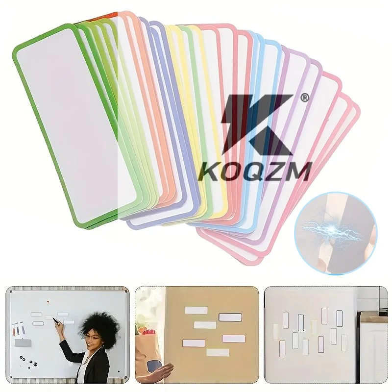 5/10/20/30/50Pcs Blank Dry Erase Magnetic Labels Name Stickers Soft Whiteboard Magnet Tags For Refrigerator Office School
