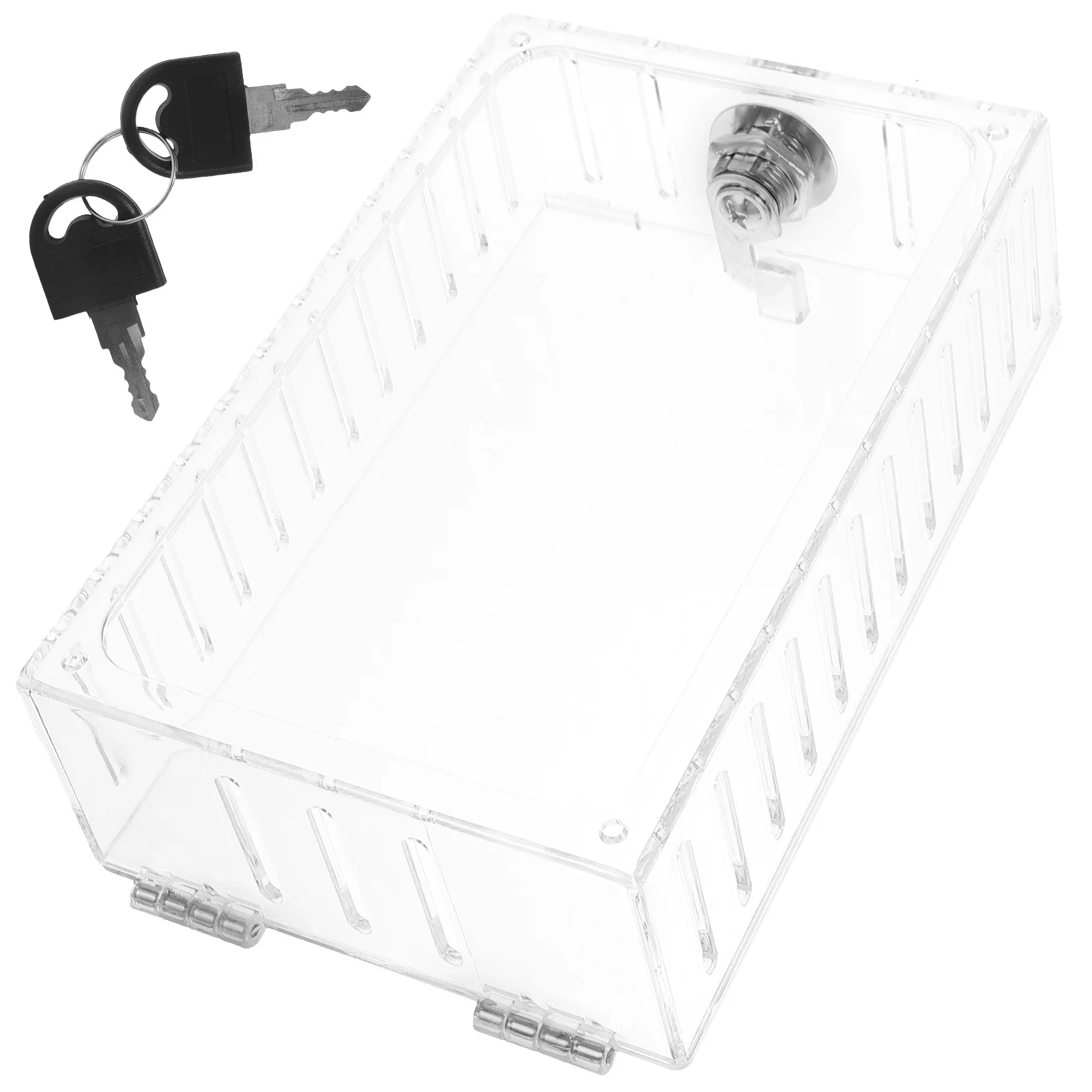1 set Thermostat Lock Box Clear Plastic Guard Wall Cover Key Lockable Case Outdoor Use Fit Anti Tampering Most Wall