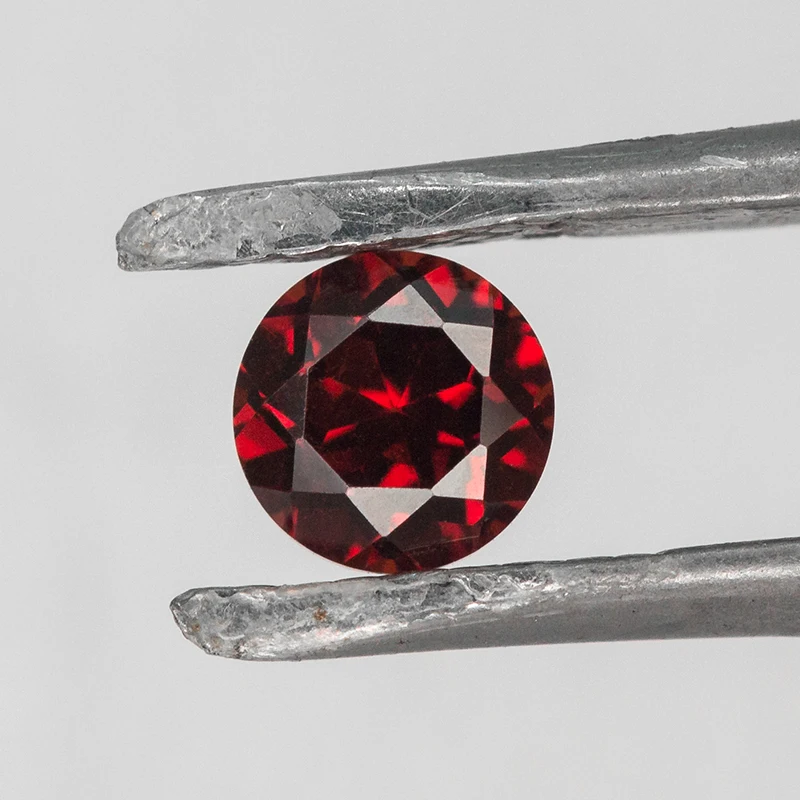 Kibo Wholesale Natural Loose Gemstone Round Cut 1.0-5.0mm Red Garnet