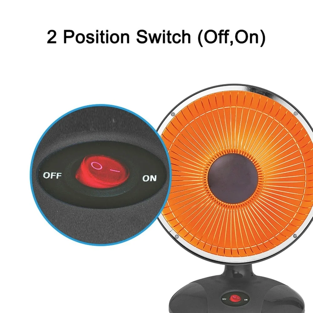휴대용 전기 접시 히터 300W 실내 복사 공간 히터(쿨 터치 하우징 포함) 팁오버 스위치 에너지 효율적인 디자인