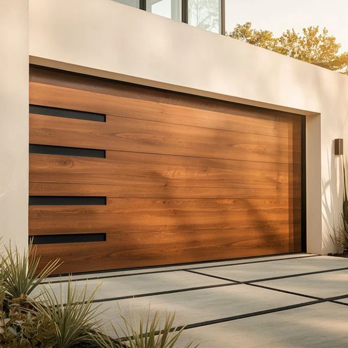 Custom Modern Insulated Garage Doors Residential Vertical Overhead Double Garage Doors For Homes