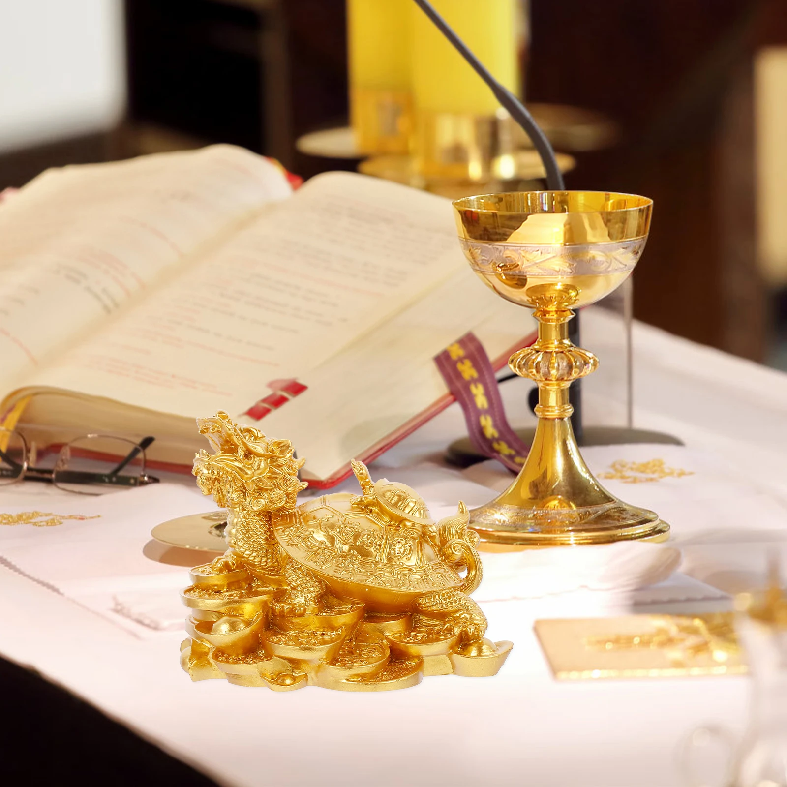 

1Pcs Dragons Tortoise Statue Resin Feng Shui Decor Home Office Bedroom Lucky Fortune Sculpture Dragons Tortoise Statue