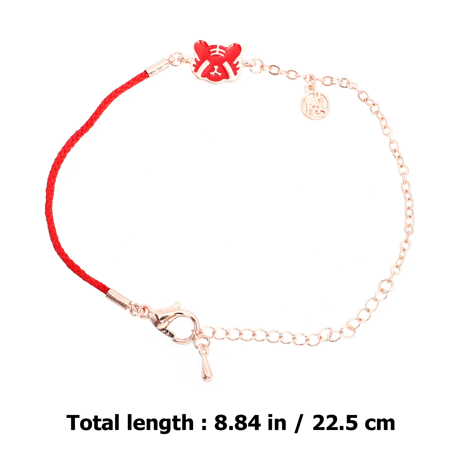 1 pz affascinante braccialetto Hu lega durevole corda rossa catena da polso decorativa regalo di festival di Capodanno catena da polso fortuna