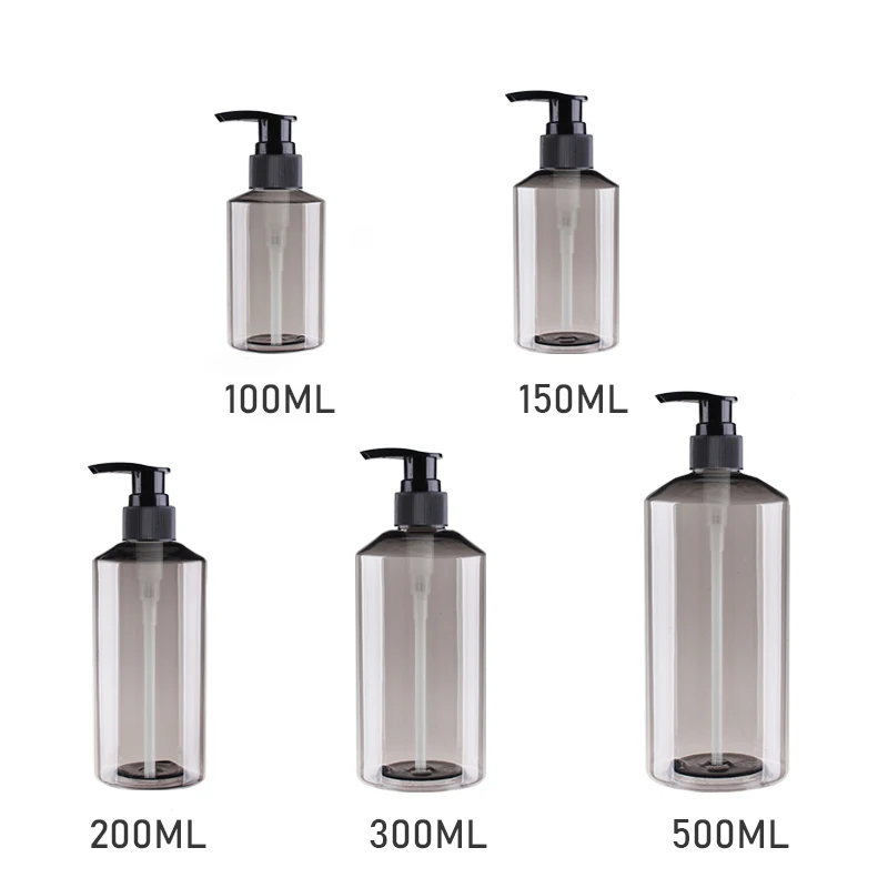 

100ml 150ml 200ml 300ml 500ml X 20 Lotion Pump Plastic Oblique Shoulder Bottle Empty Shower Gel Liquid Soap Cosmetics Container