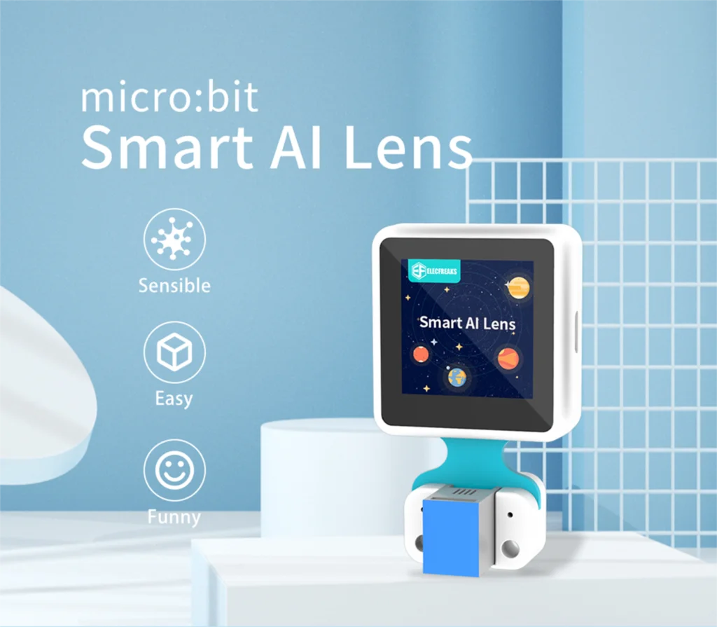 

ELECFREAKS AI Smart Lens Kit: Комплект для обучения ИИ, программированию и робототехнике с ИИ-камерой для Micro:bit (STEAM-образование)