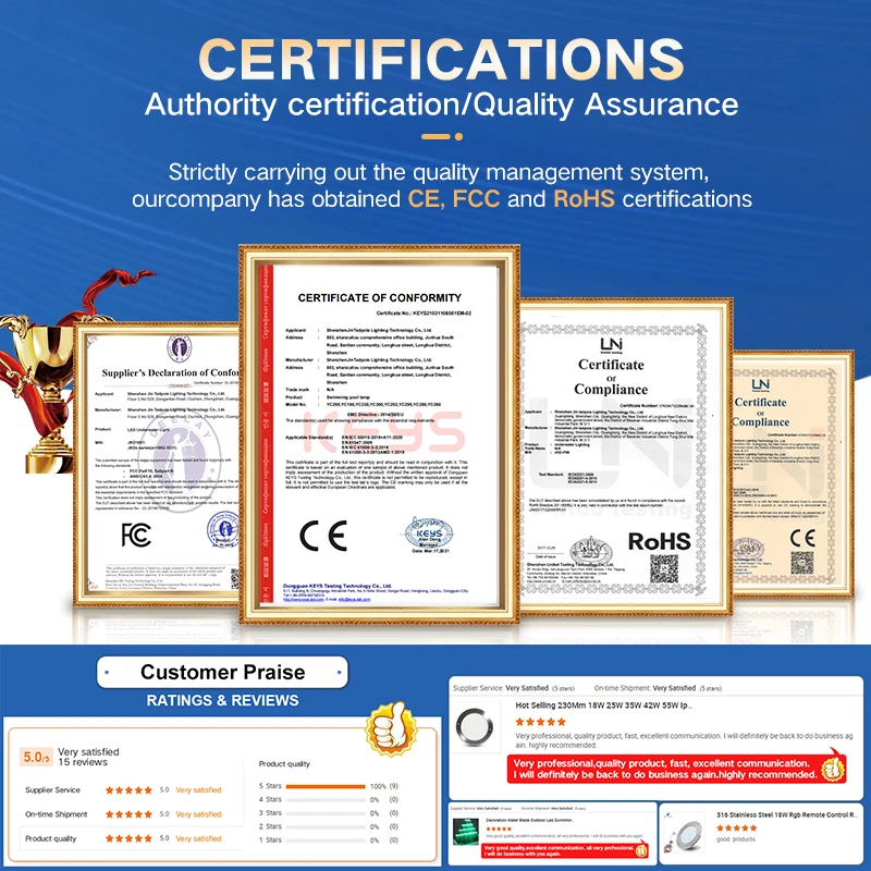 12V Ac Stainless Steel Resin Filled Ip68 Waterproof Rgb Underwater Swim Led Pool Light With High Quality