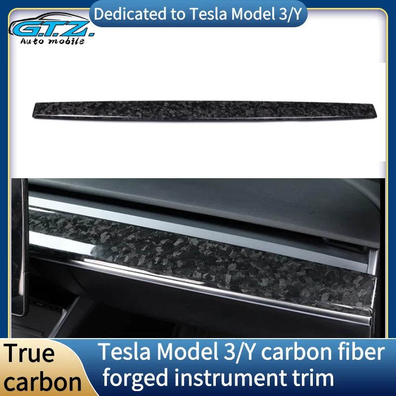 

For Tesla Model 3/Y True Carbon Fiber Center Console Instrument Trim Accessories, 20217-2023 models