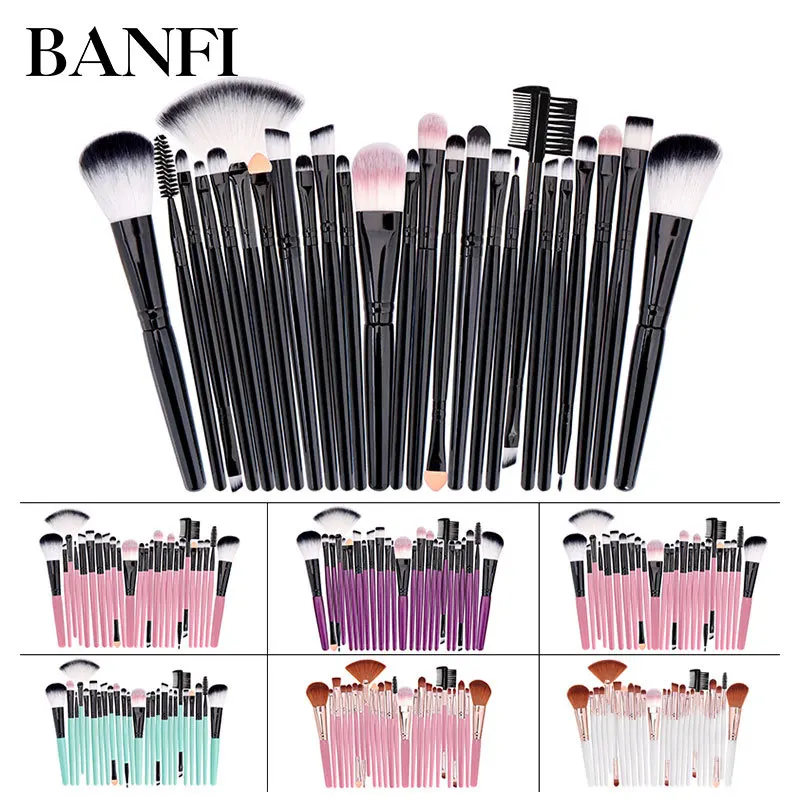 25Makeup Brush Suit Eye Shadow Powder Foundation Concealer Treatment Powder Beauty Tools