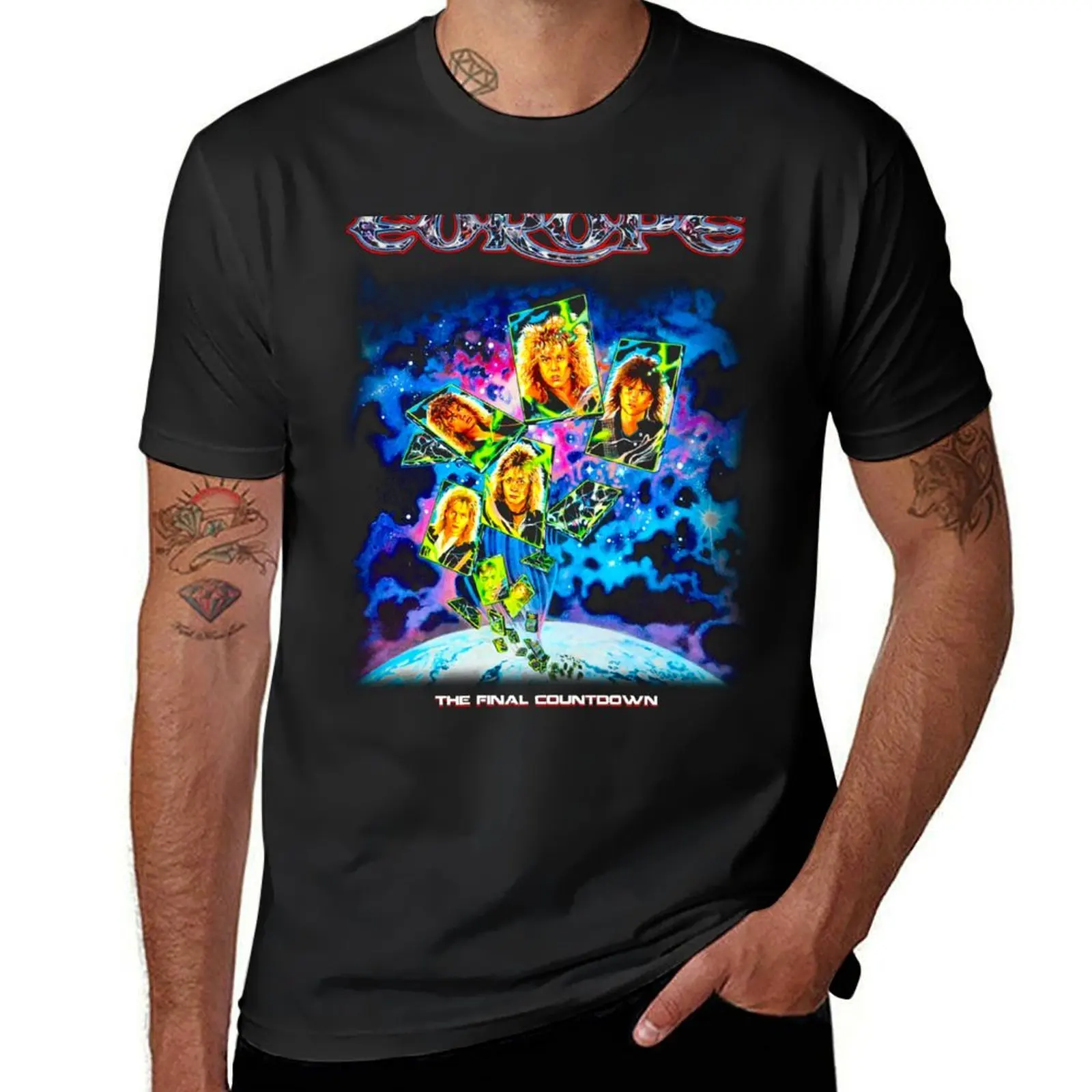 The Final Countdown by Europe - Classic Old School Swedish Heavy Metal T-Shirt funnys sports fans oversized t shirts for men