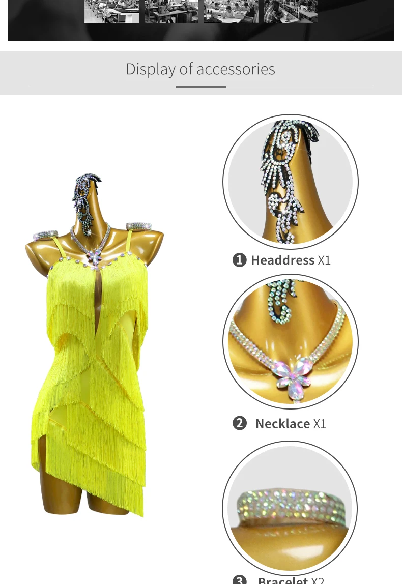 Ballsaal-Tanzkleid Party-Latin-Kostüm Sexy Wettbewerbskleidung für Damen Abendgarderobe 2026 Mädchen Fransen-Jumpsuit Samba-Tanzkleidung Rock – Detail 4