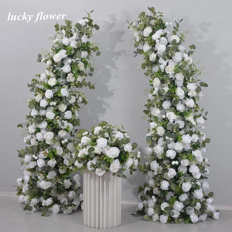 Artificial Flower Ball Table Centerpieces Wedding Decoration Horn Arch Flower Row Floral Backdrop Arrangement Party Event Props