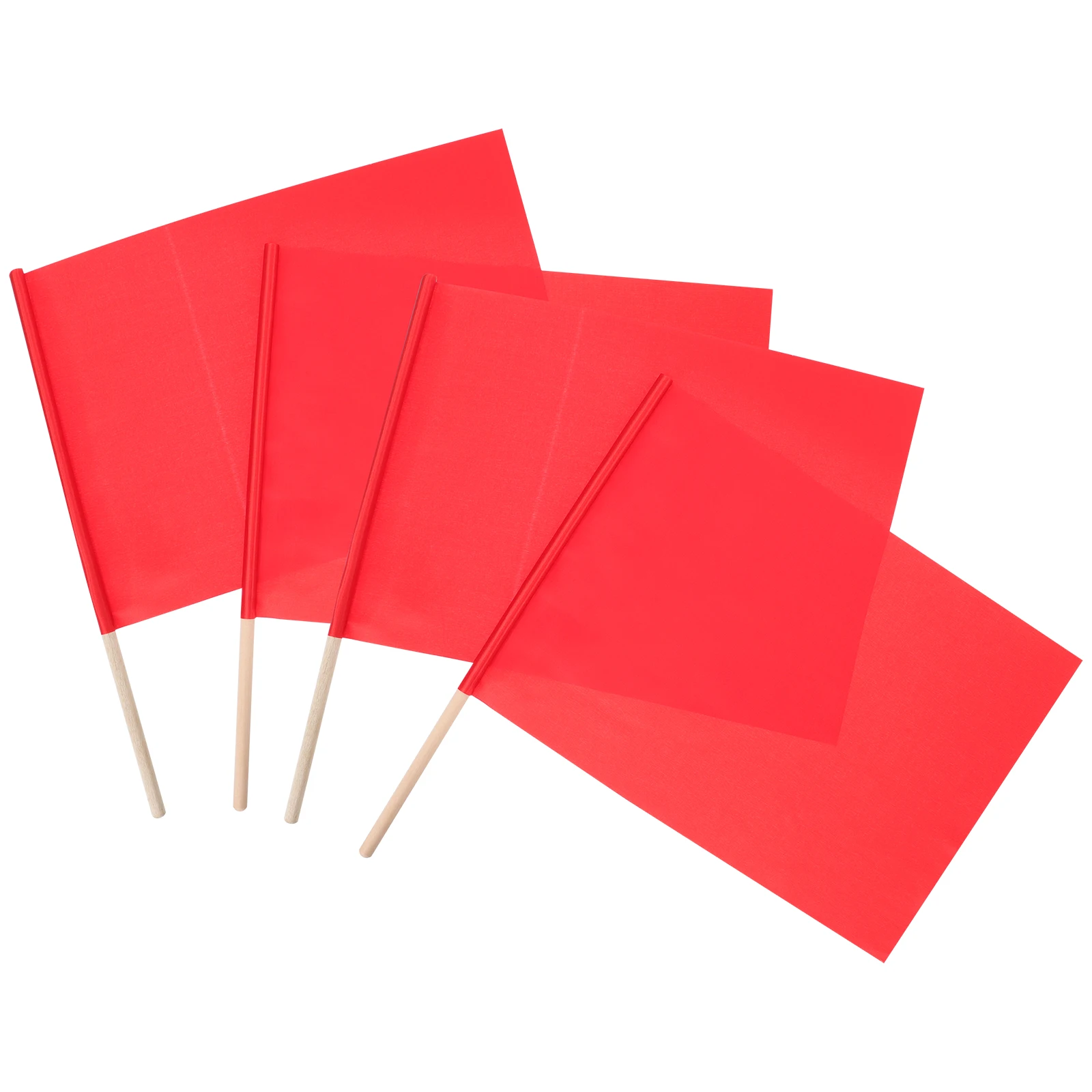 

4pcs 30cmx40cm Referee Hand Flags Signal Flags for Soccer Race Outdoor Polyester Bright Colors Durability