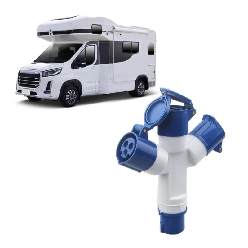 Caravans Hook Up Cable 16A Splitter,2/3 Way Electric Hook Up Splitter, 16A Splitter, Tents 16A Hook-Up Adapter