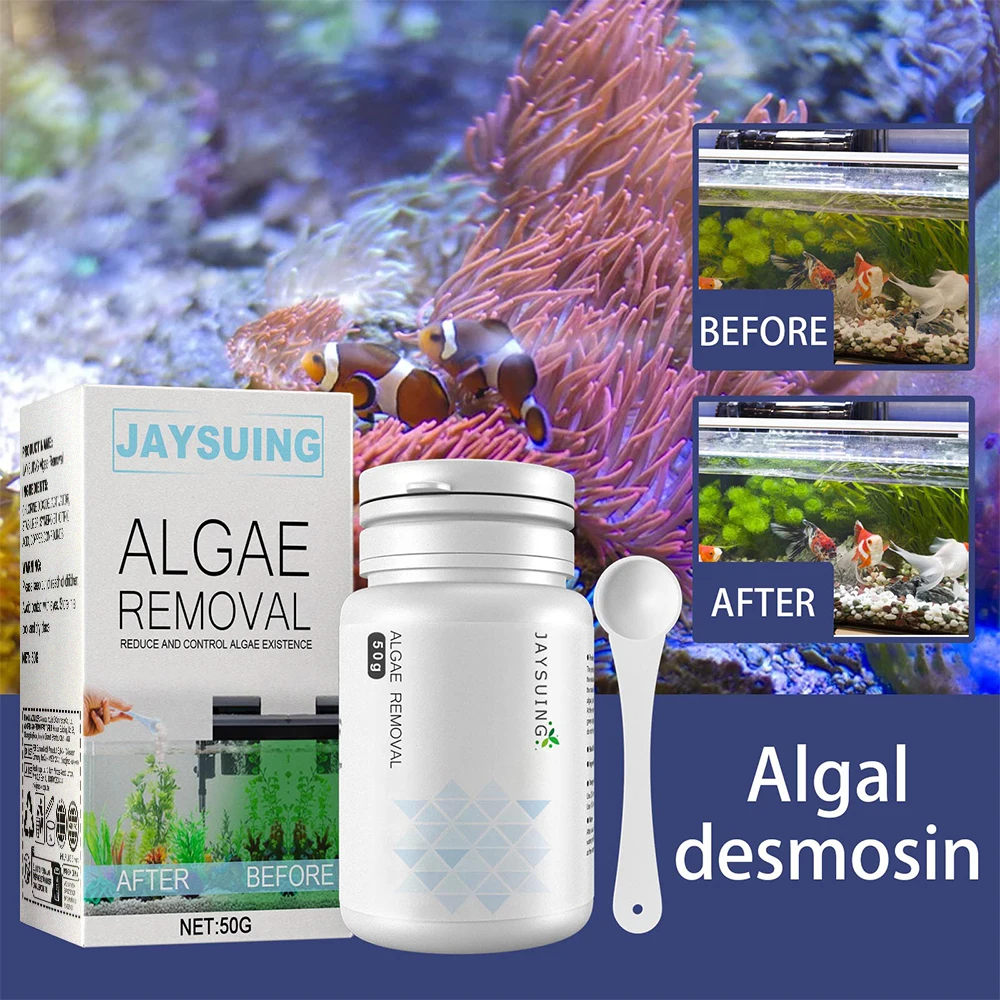 1Pcs,Algae Removal Agent Purifier Aquarium Algae Removal Algaecide Detergent Cleaning Algae Prevention Fish Tank Moss Remover