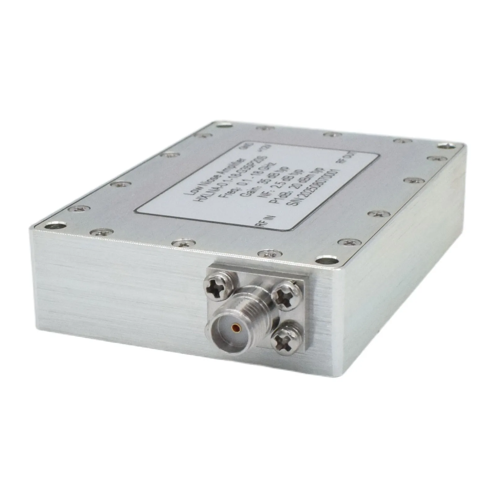 

GOODNEW 0.1-18GHz Ultra-wide Band RF Microwave Low Noise Amplifier 35dB High Gain LNA with S MA Female Connector