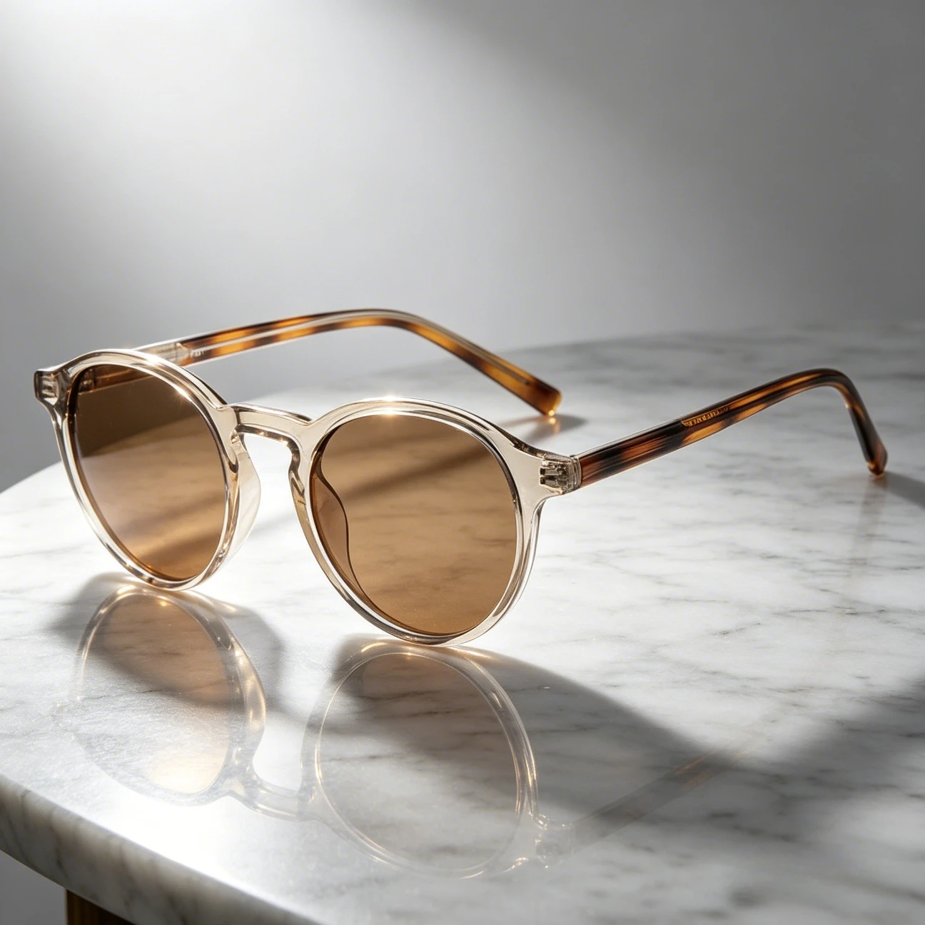 Vintage Round Polarized Sunglasses for Women TR90 Frame Retro Classic UV400 for Driving Sun Glasses Fashion Trendy Eyewear