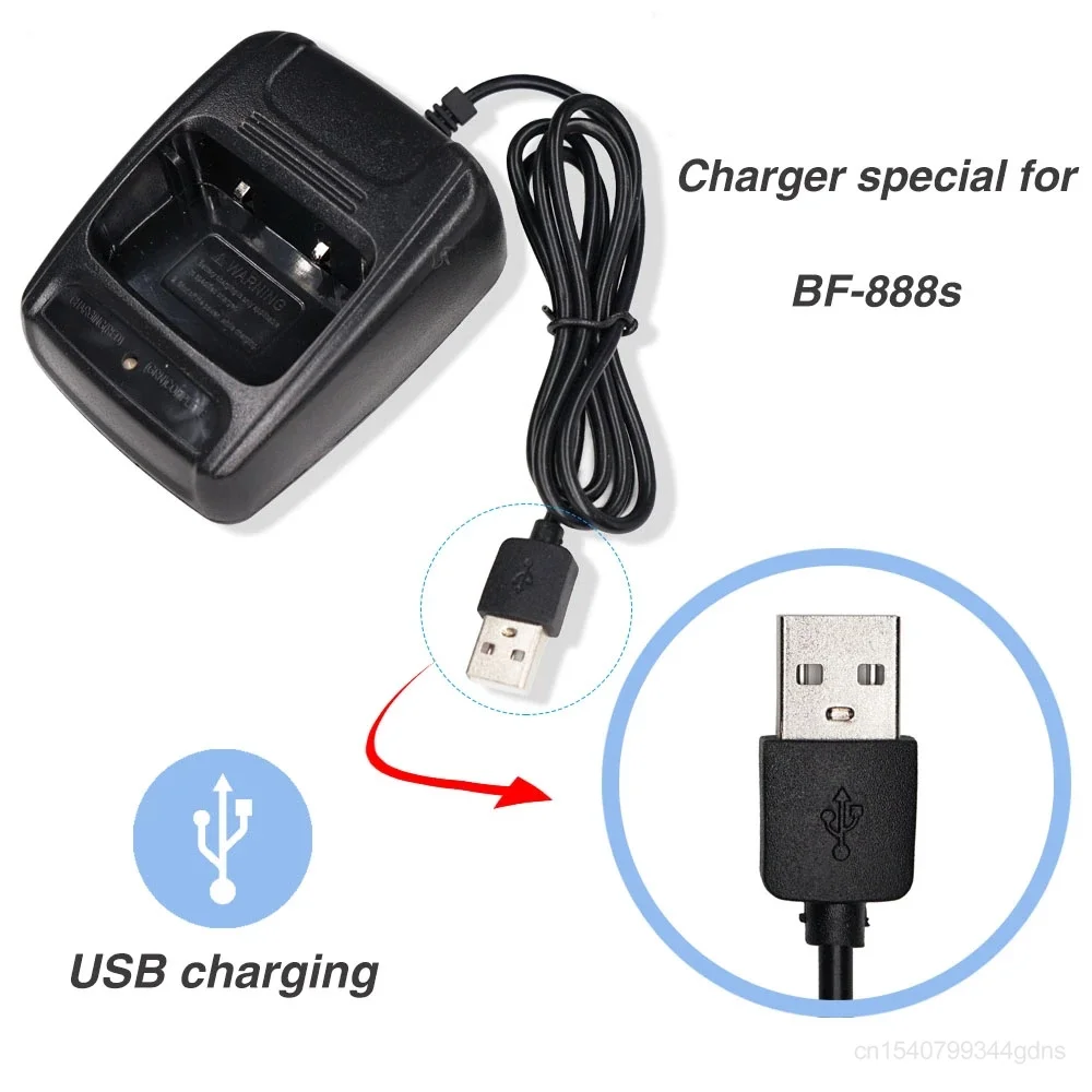 USB Charger Adapter For Walkie Talkie Baofeng UV-5R UV-82 BF-888S UV-9R Plus Portable Two Way Radio Battery Charger Accessories