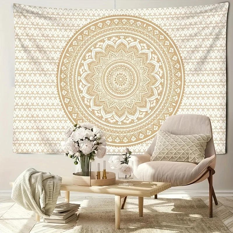 Bohemian Mandala Tapestry Vintage Circular Printed Hanging Cloth Homestay Dormitory Bedhead Background Wall Tapestry