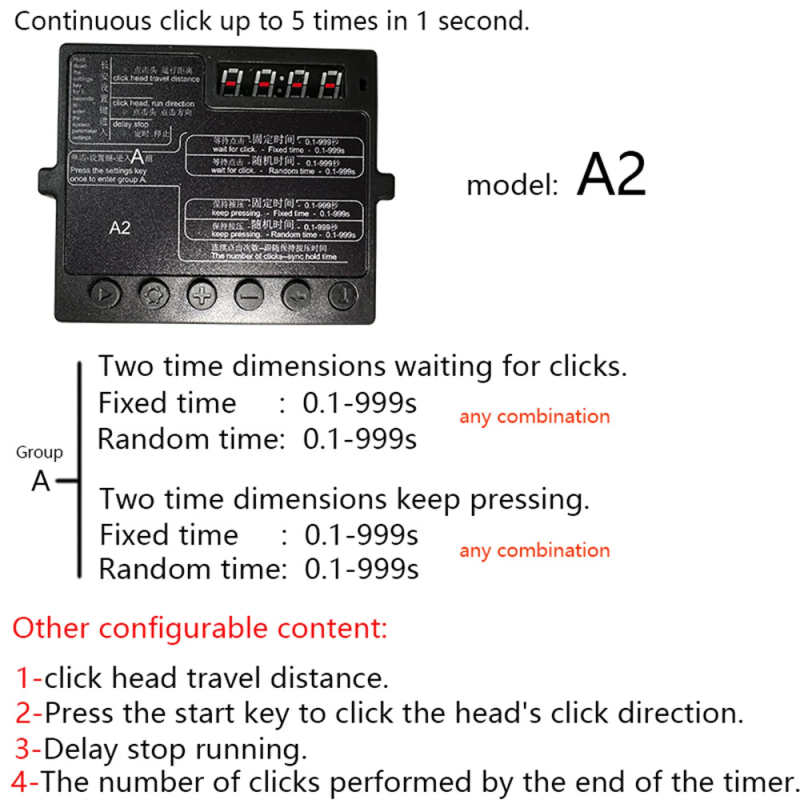 Imagem -05 - Clickers Teclado de Computador para Jogo Auxiliar Anti-dropping Física Click Aleatório Automático Game Assist Aleatoriamente 1-999 Segundos