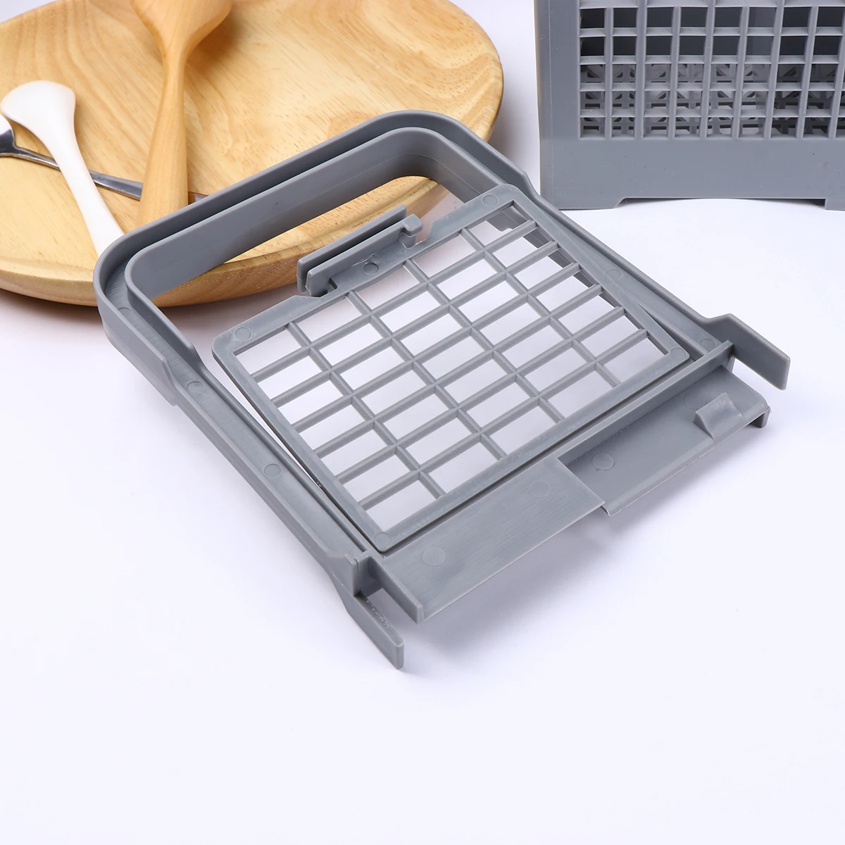 

Dishes Plates Bowls Kitchen Utensil Storage Rack Tableware Drainer Grey Home Dishwasher Double ganizer