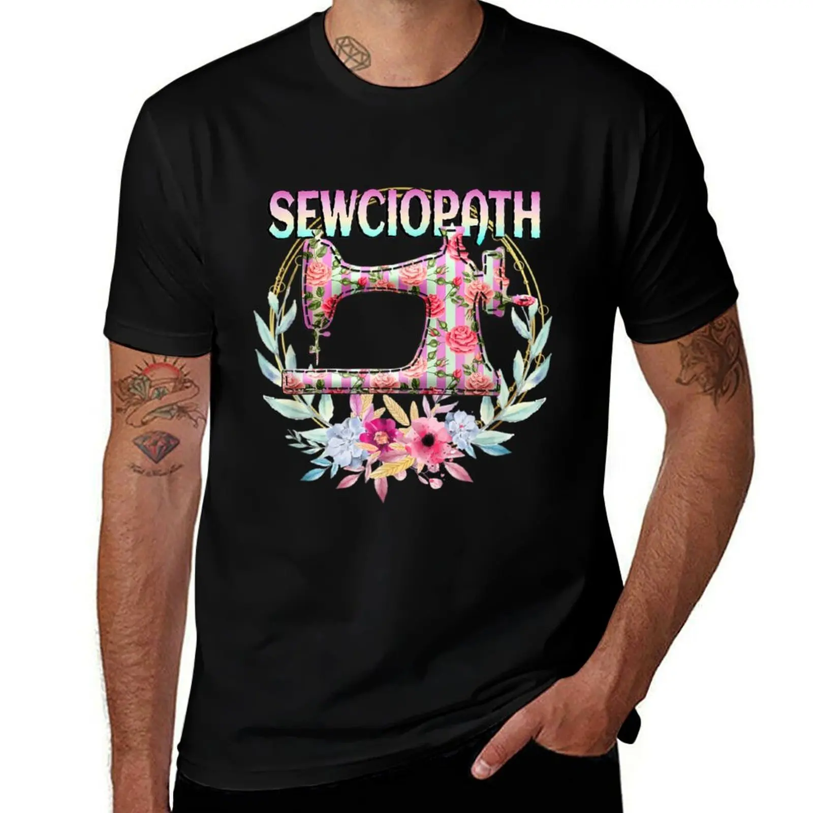 

Sewciopath Funny Quilting Sewing Seamstress T-Shirt Lightweight Cooling Short Sleeve Tee