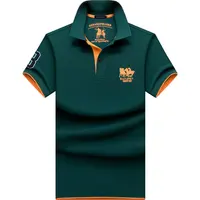 Polo de verano para Hombre, Polo informal de algodón de talla grande, Polo de manga corta a la moda de negocios para Hombre, Golf, verde de alta calidad