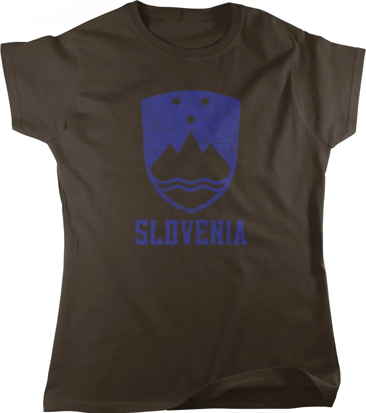 Slovenia Coat of Arms Mount Triglav Three Golden Stars Women's T shirt HOOD_00218