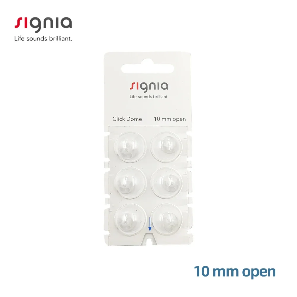 Original Siemens Signia Pack of 6 Pieces Click Dome Open Closed Double Fit Vented Ear Tip Dome for RIC CIC ITC Hearing Aids