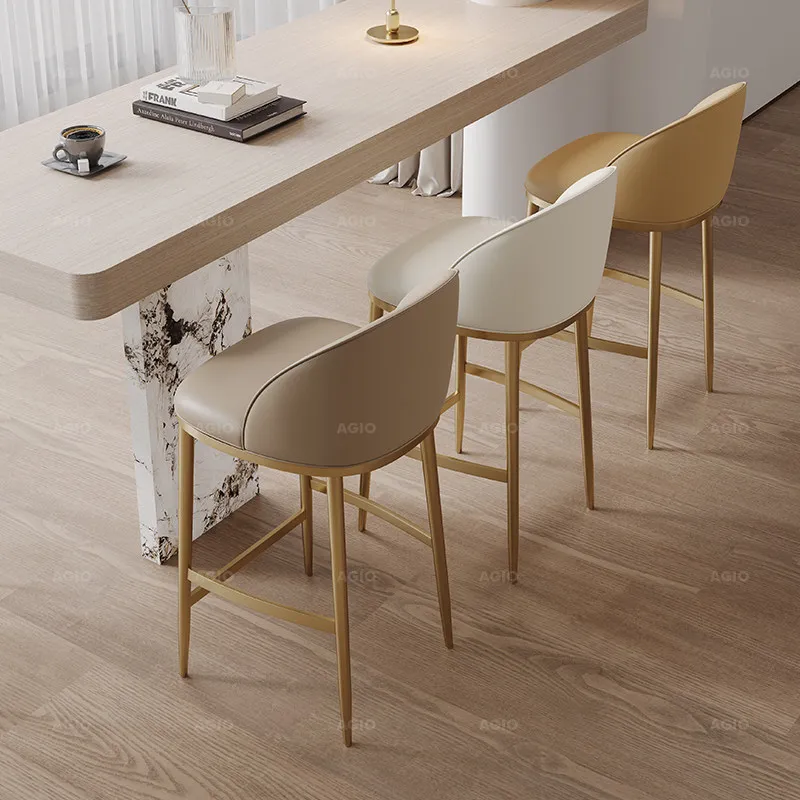 Tabourets de bar minimalistes, chaises de bar design nordique pour bureau, comptoir de cuisine, banquette confortable et moderne, meubles tendance