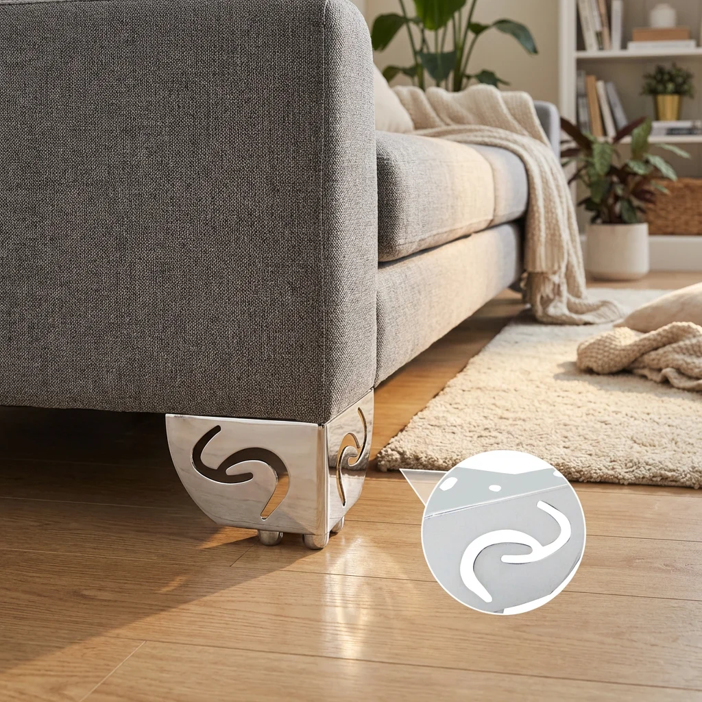 

4pcs New Design Irregular Shape Foot Seat Modern Decoration Chrome-plated Wrought Iron Sofa Support Legs